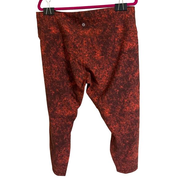 Red Tights Size 18 Lululemon Wunder Train High Rise Size 18 - Picture 2 of 4